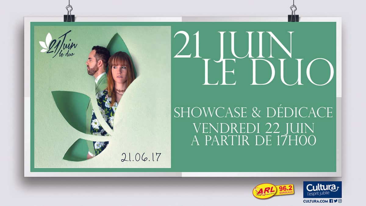 21 juin le duo : showcase & dédicaces
