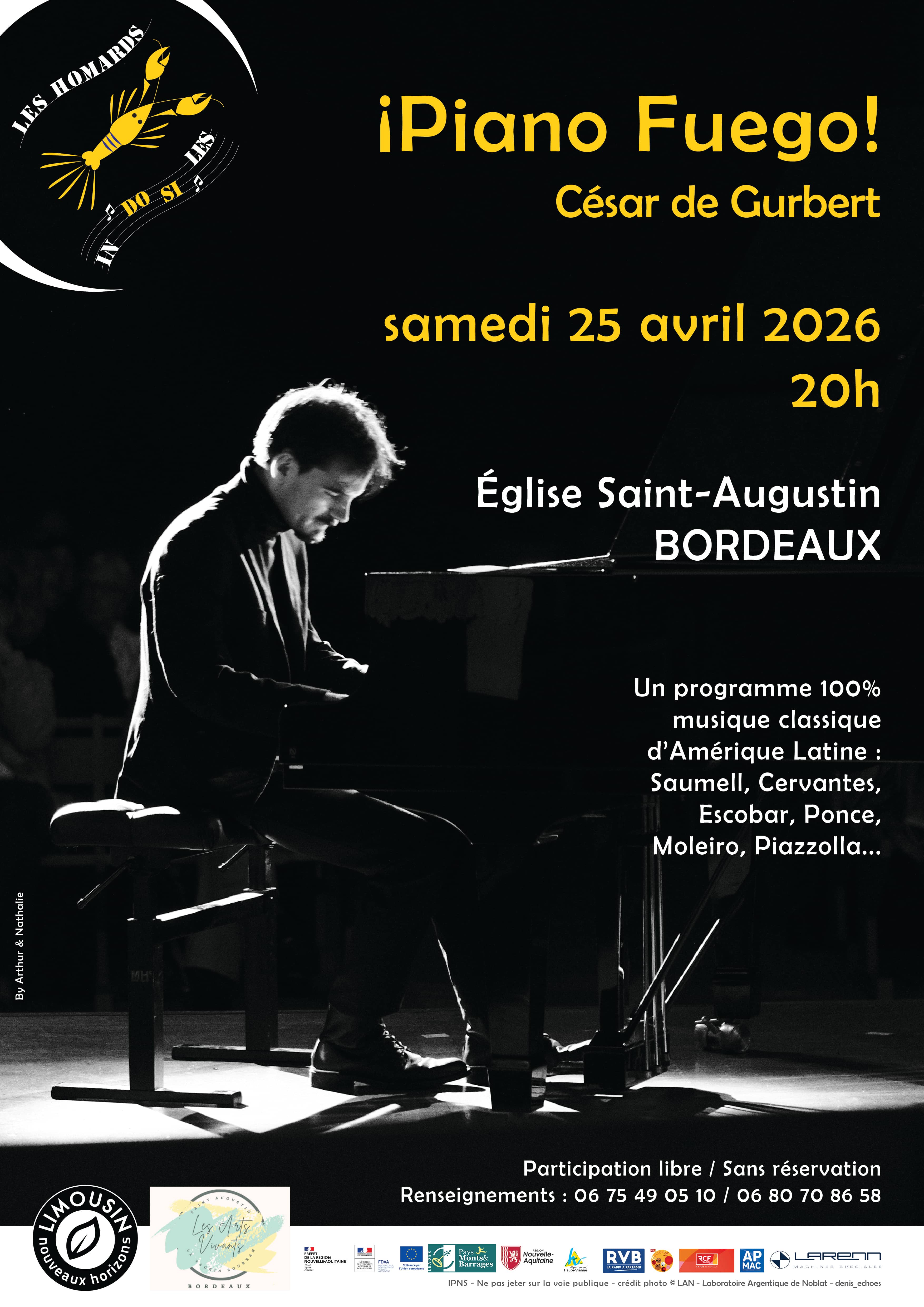 ¡Piano Fuego!, César de Gurbert, piano