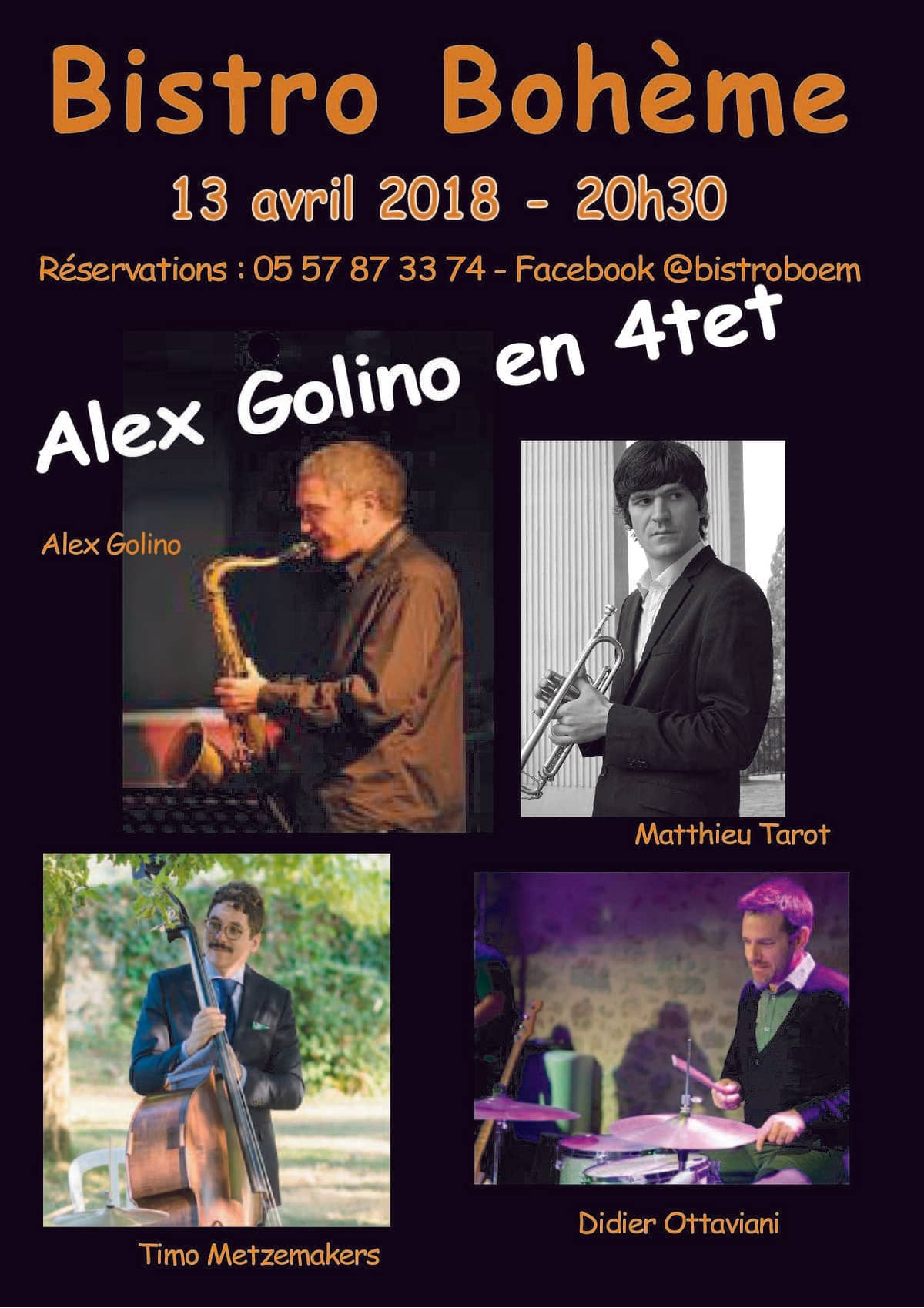Alex Golino en quartet