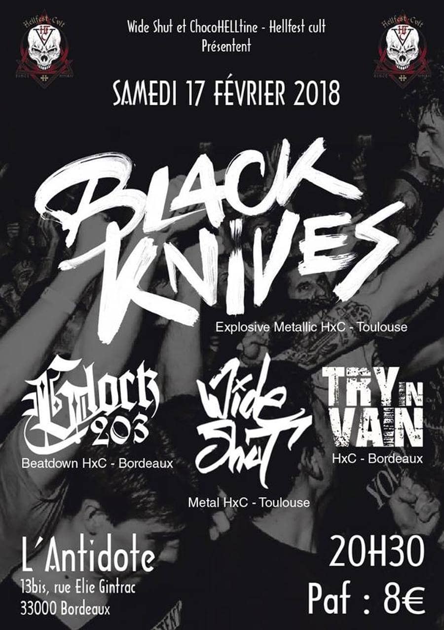 BLACK KNIVES + GLOCK 203 + WIDE SHUT + TRY IN VAIN