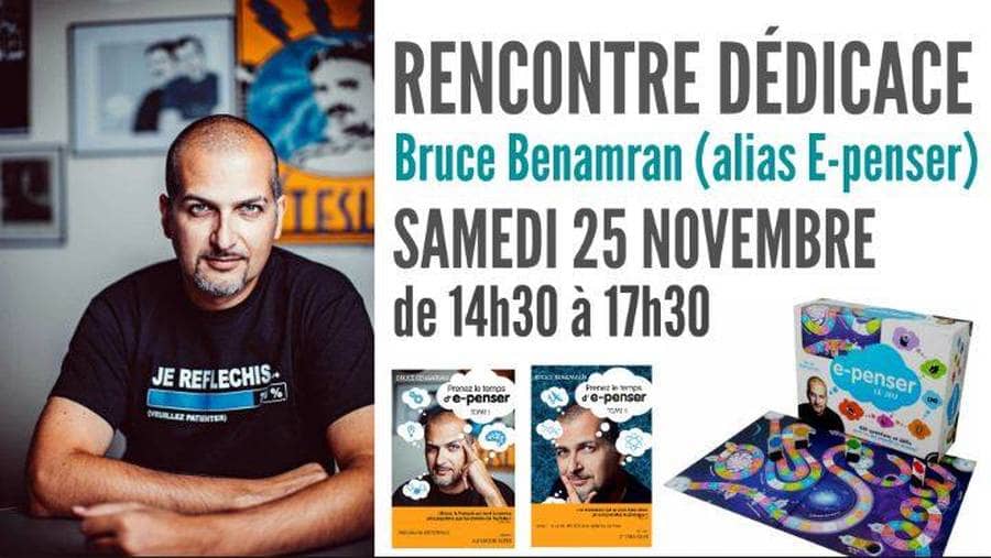 Bruce Benamran, alis E-Penser en dédicace