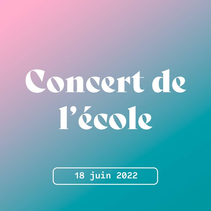 Concert de l'école de musique