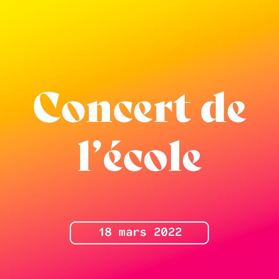 Concert de l'école de musique
