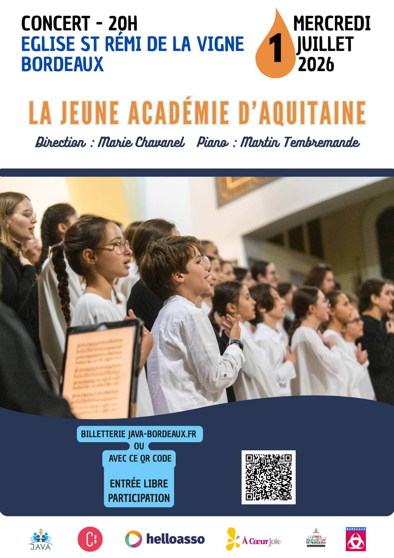 Concert de la Jeune Académie Vocale d'Aquitaine (J.A.V.A.)
