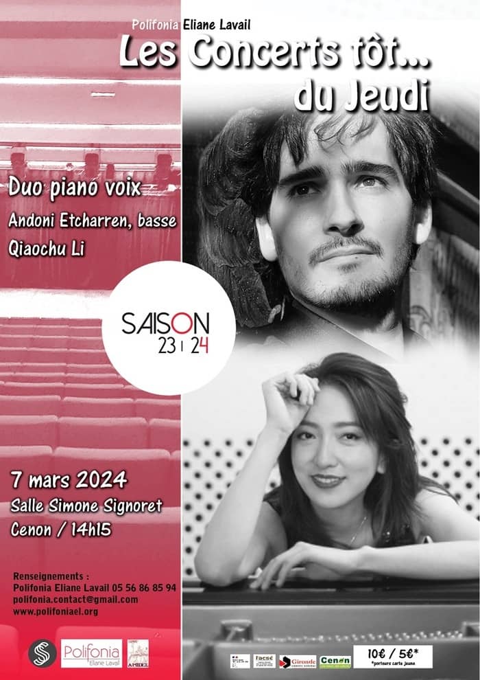 Concert-tôt duo piano / voix