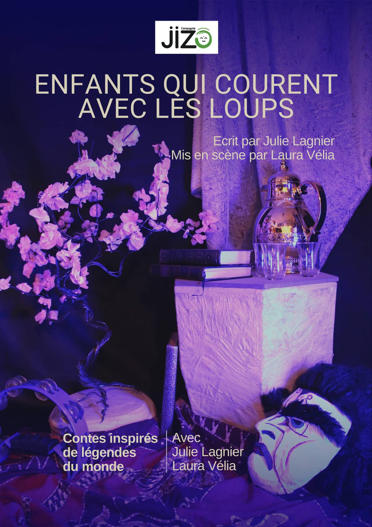 Enfants qui courent avec les loups