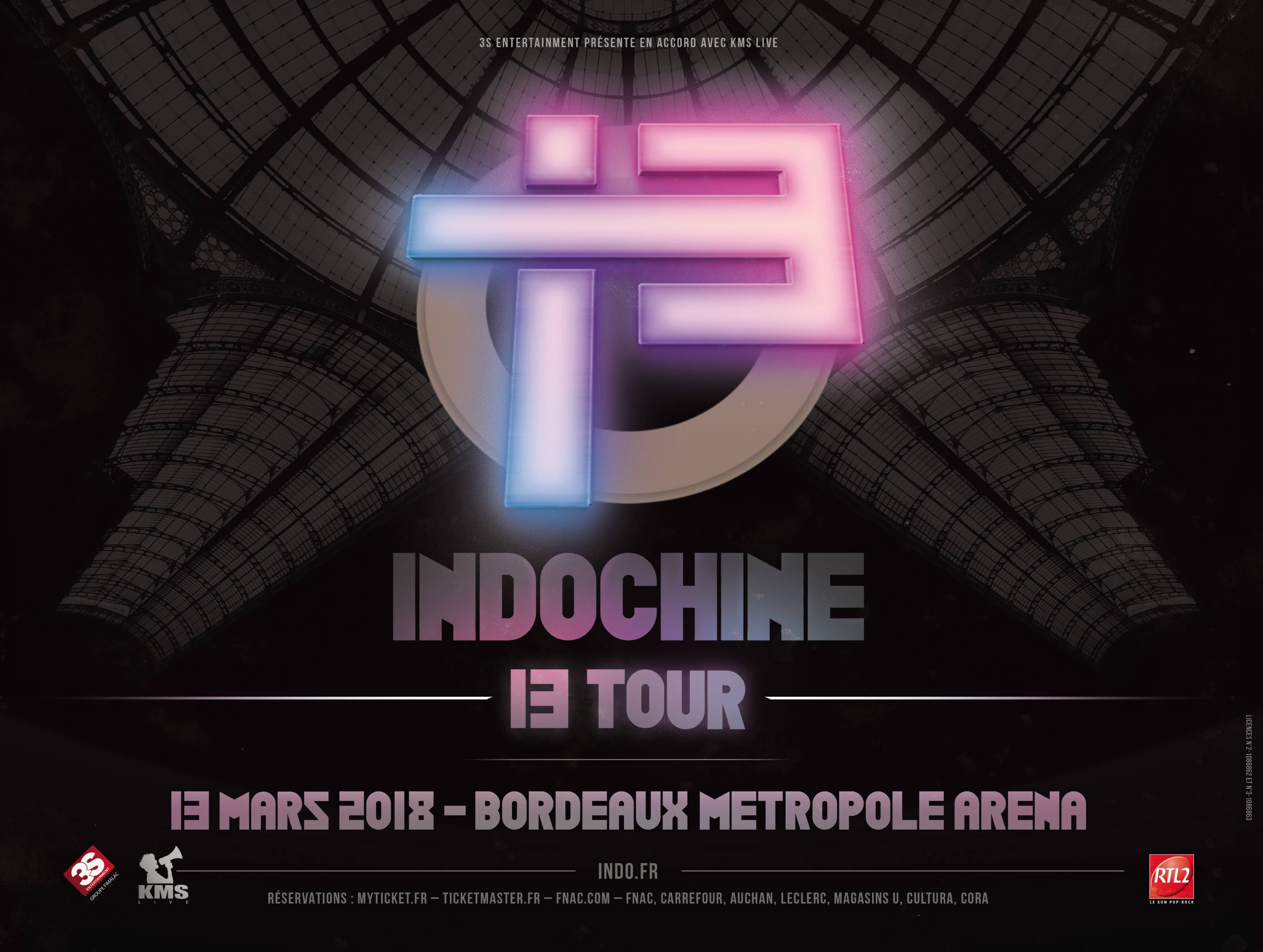 INDOCHINE - 13 tour