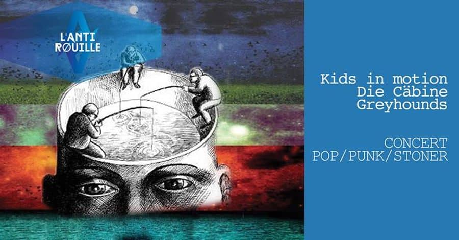 Kids in Motion + Die Cabine + Greyhounds
