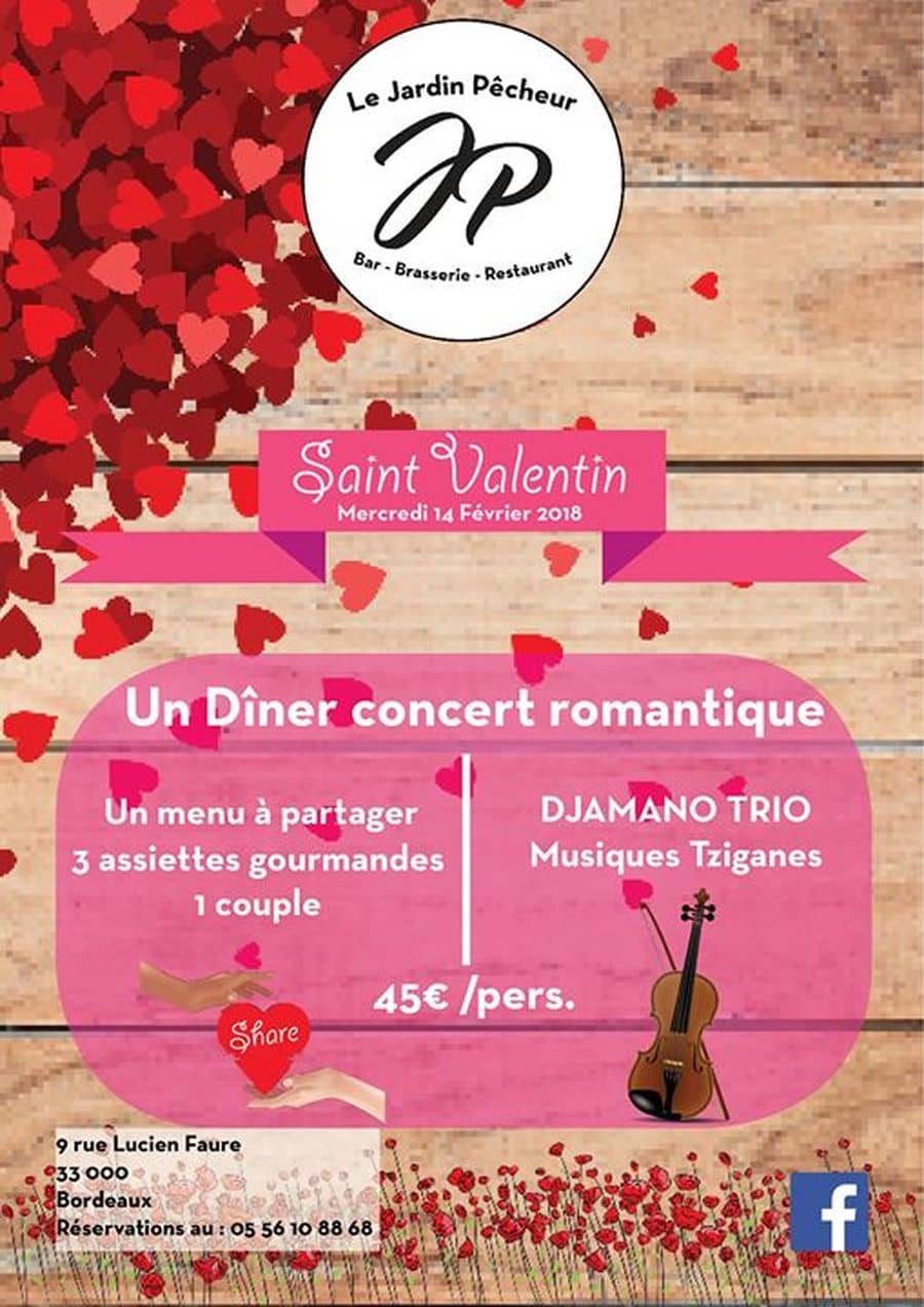 Le Jardin Pêcheur fête la Saint-Valentin