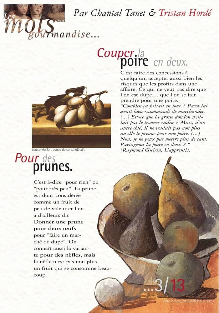 Les mots de la gourmandise