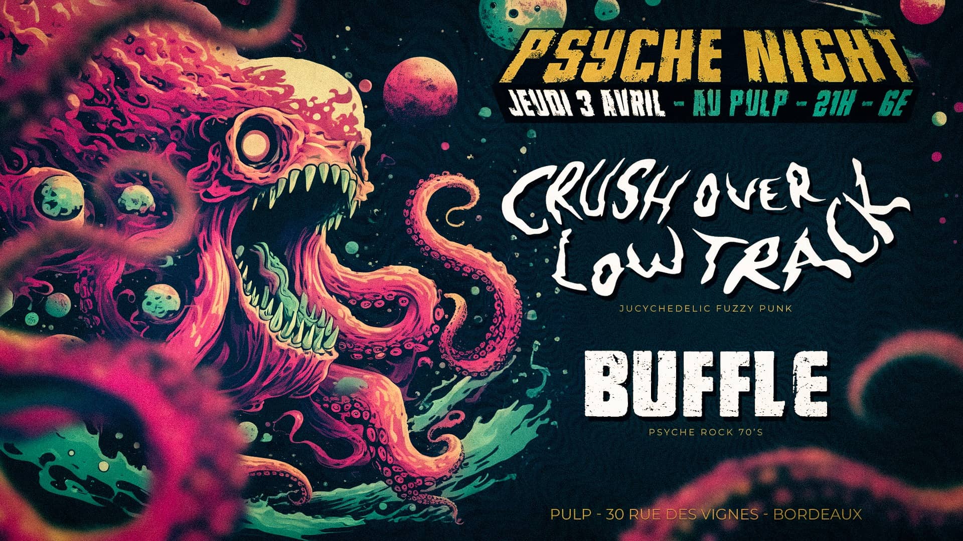 PSYCHE NIGHT - BUFFLE + CRUSH OVER LOW TRACK