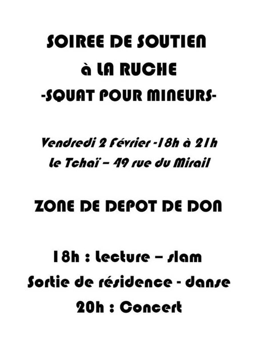 Soirée de soutien à la Ruche