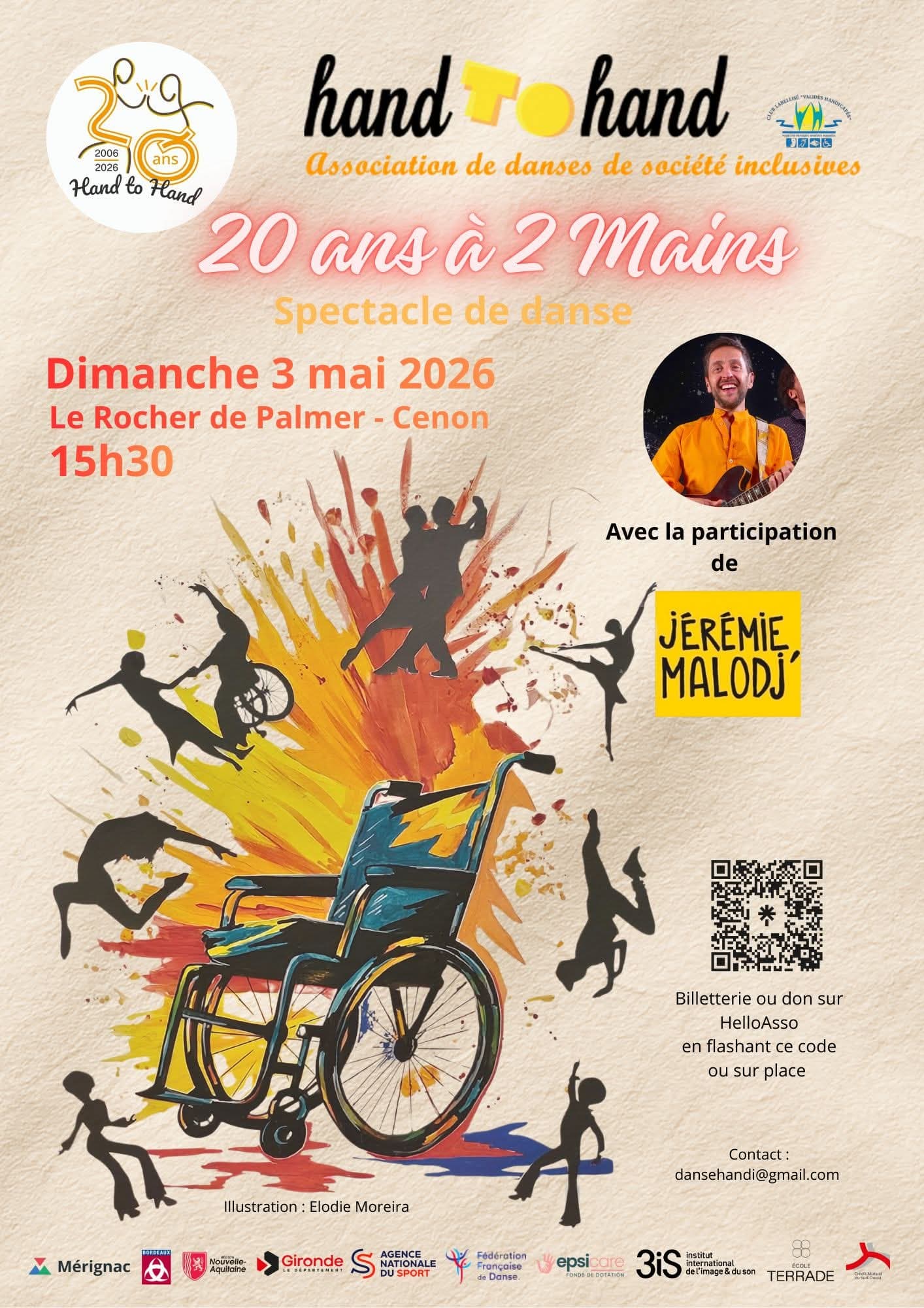 Spectacle de danse inclusive accompagné par JEREMIE MALODJ'