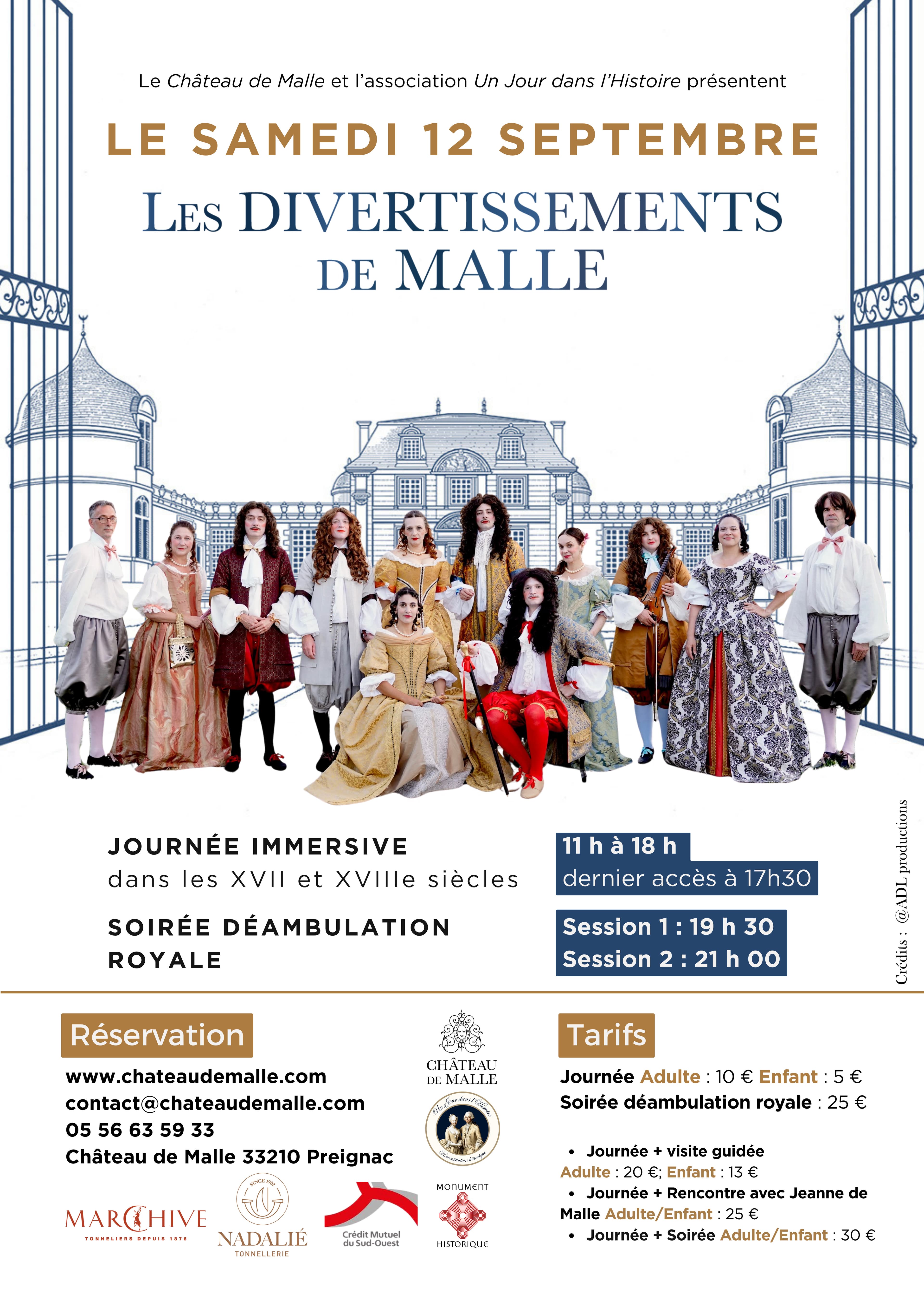 12 Septembre 2026 : Les Divertissements de Malle