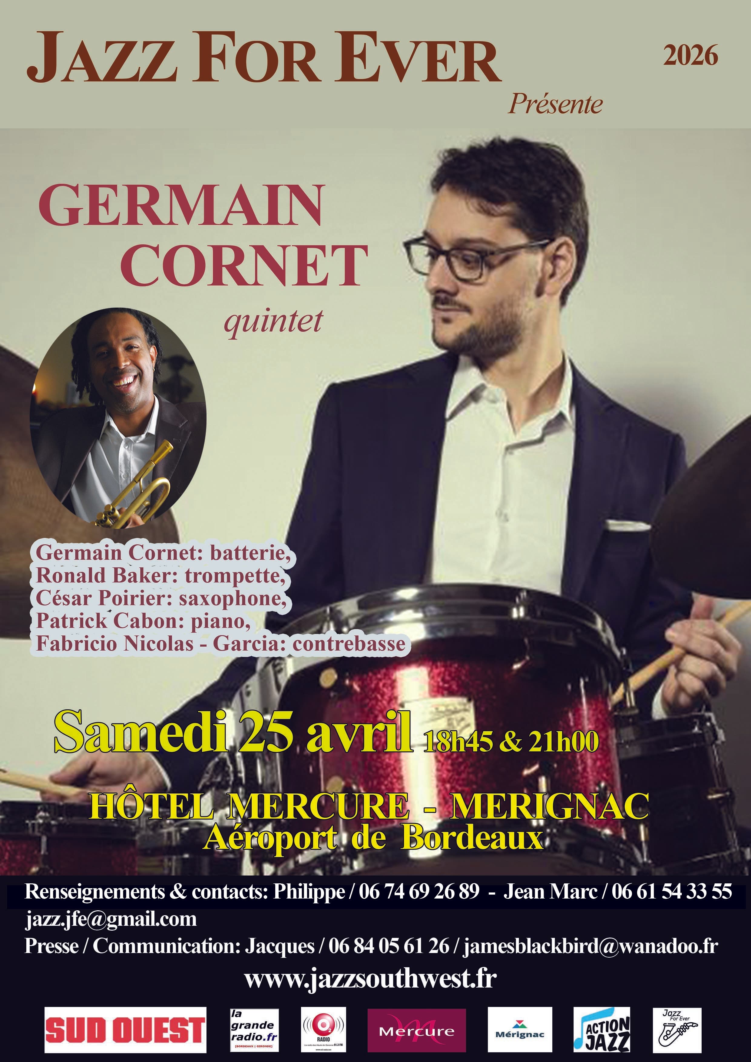 GERMAIN CORNET quintet Featuring RONALD BAKER