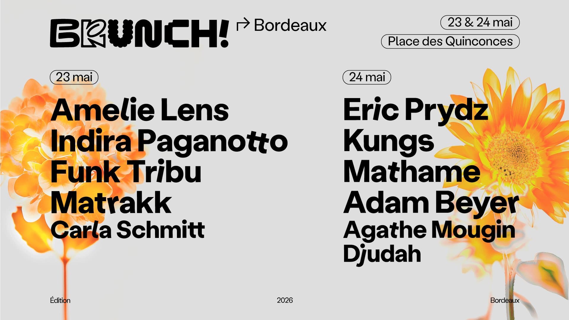 Brunch Electronik Bordeaux w/ Amelie Lens, Eric Prydz & more
