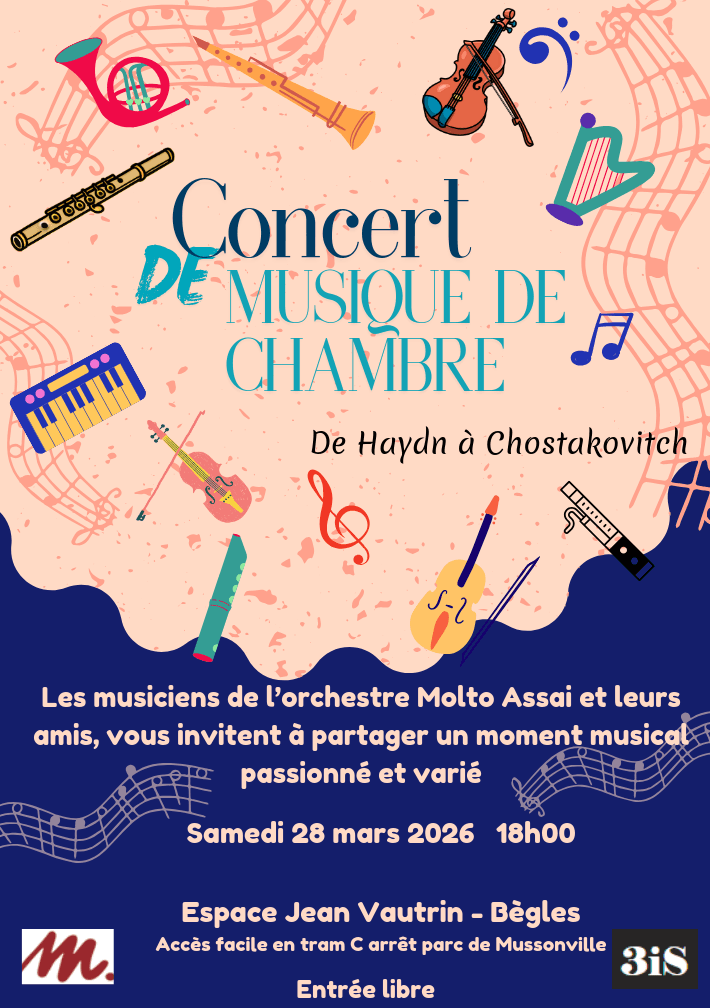 Concert de musique de chambre de l'orchestre Molto Assaï