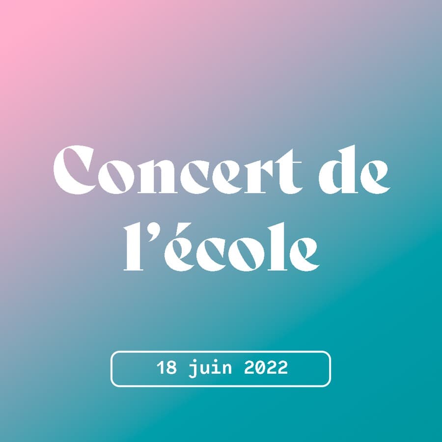 Concert de l'école de musique