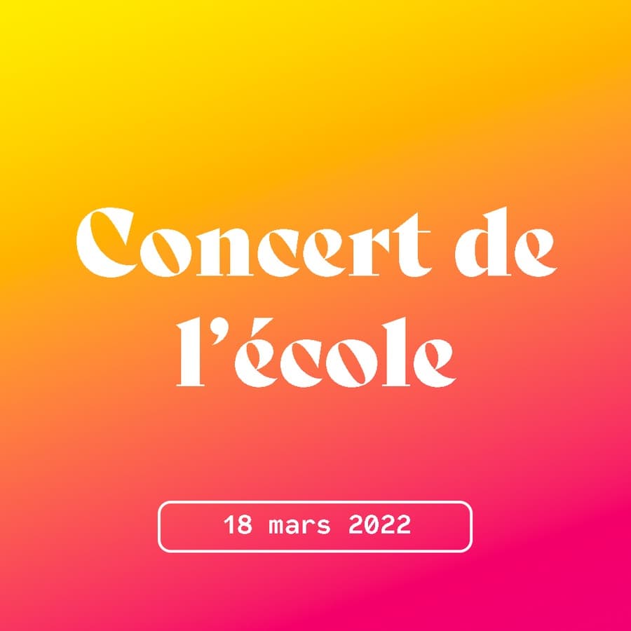 Concert de l'école de musique