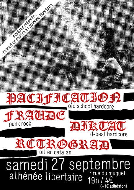 Concert de soutien à l'Athénée Libertaire