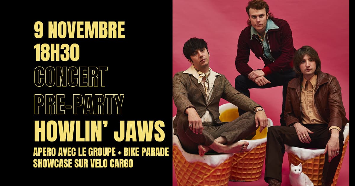 Concert Pré-party - Howlin' Jaws à vélo