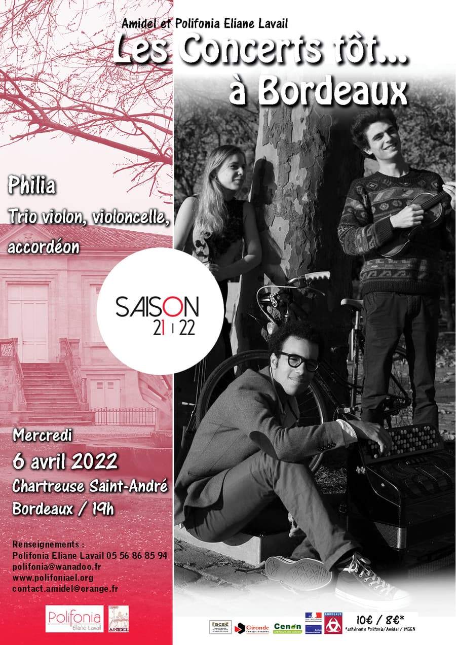 Concert tôt... trio Philia