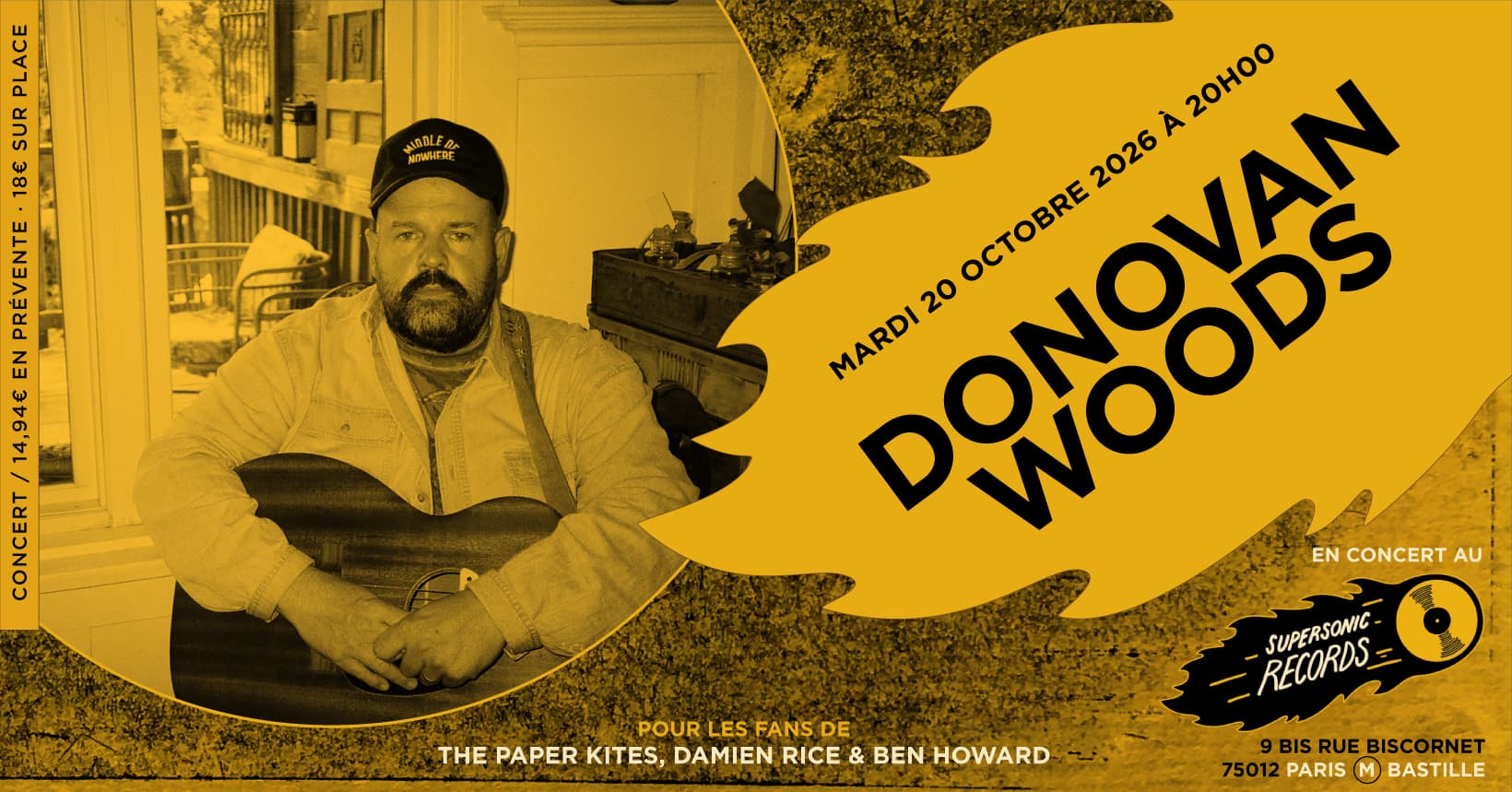 Donovan Woods en concert (côté Records)