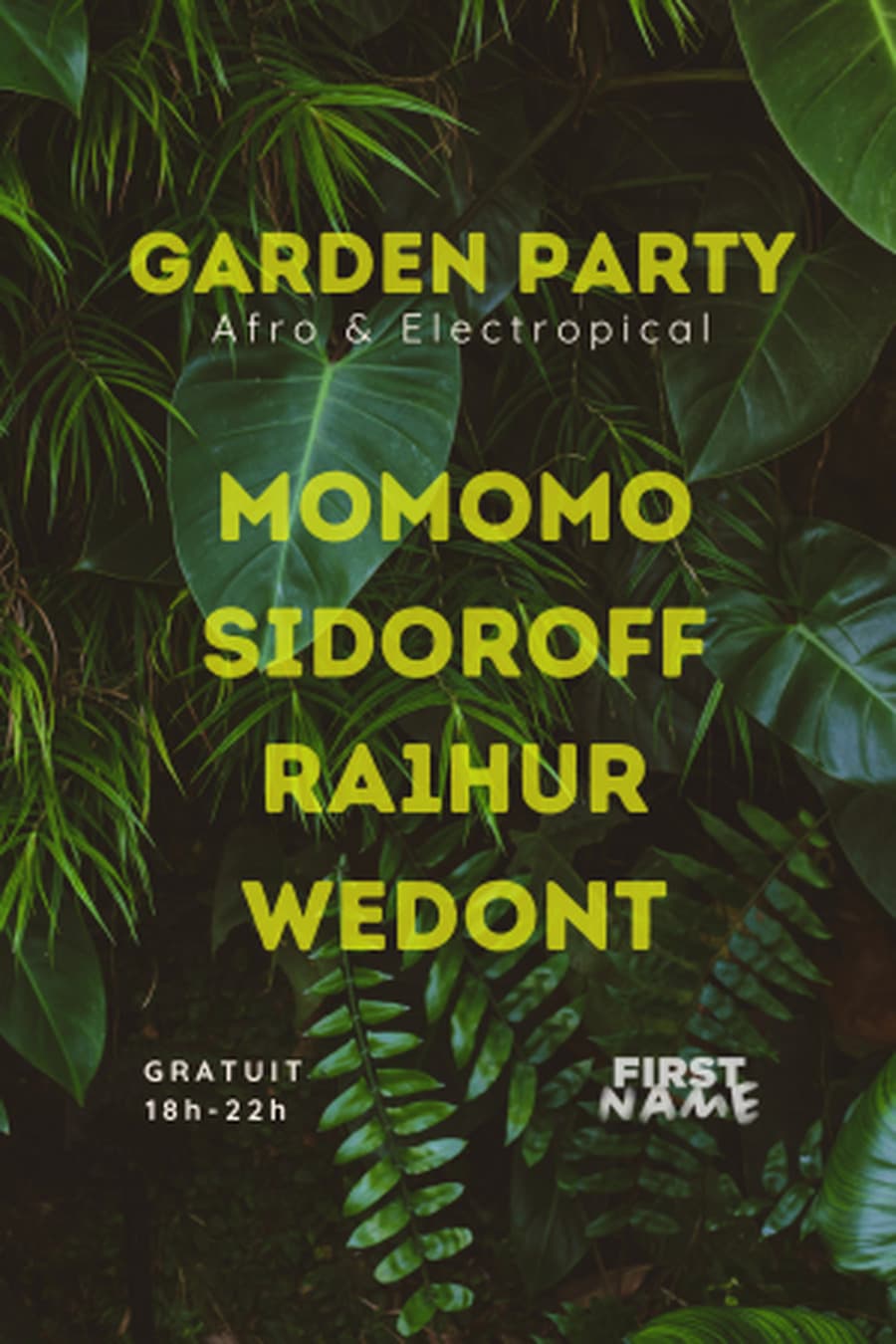 GARDEN PARTY SPECIAL AFRO HOUSE