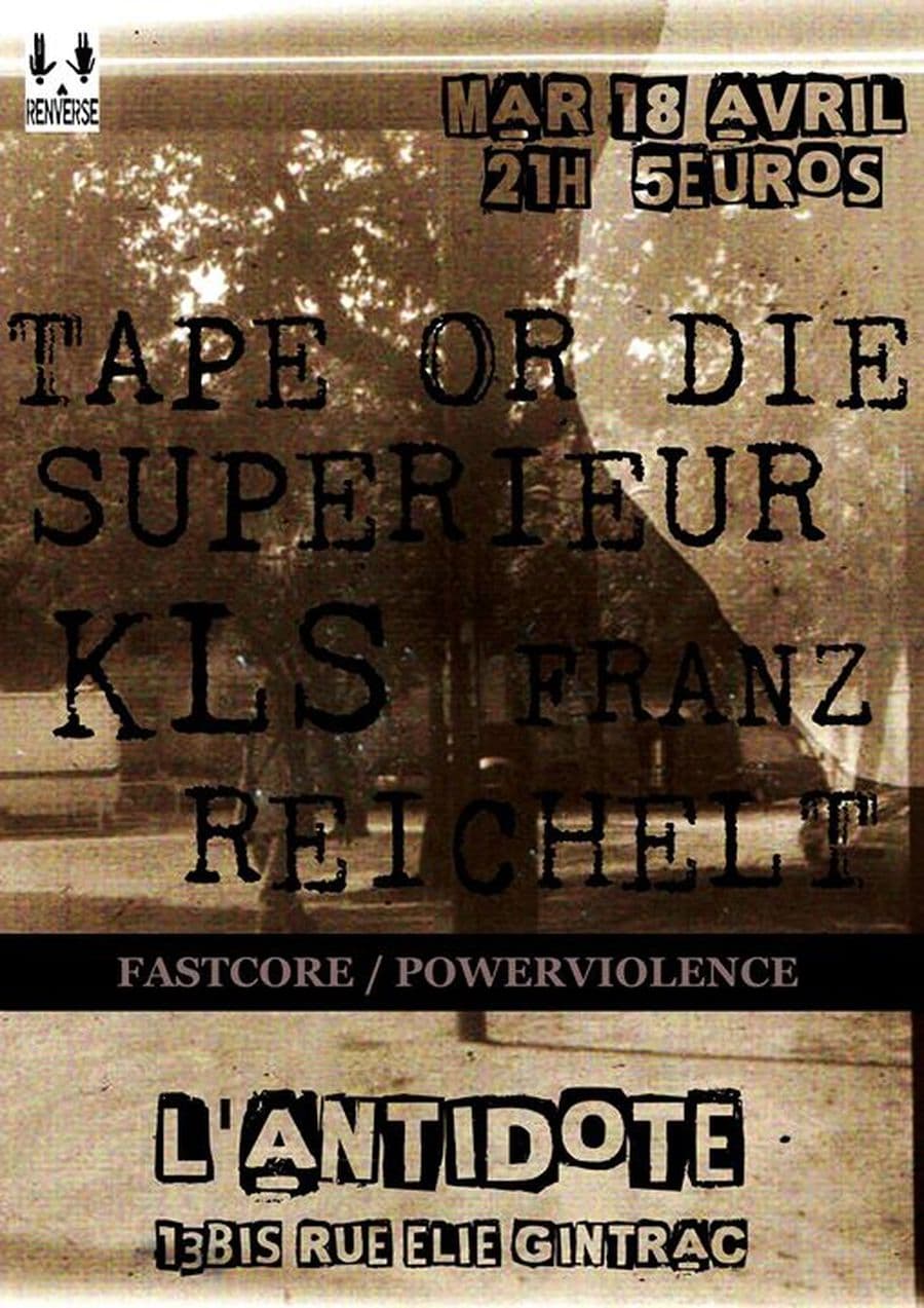 KLS + Supérieur + Franz Reichelt + Tape or Die