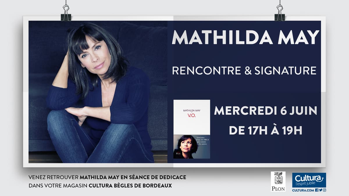 Mathilda May en séance dédicace