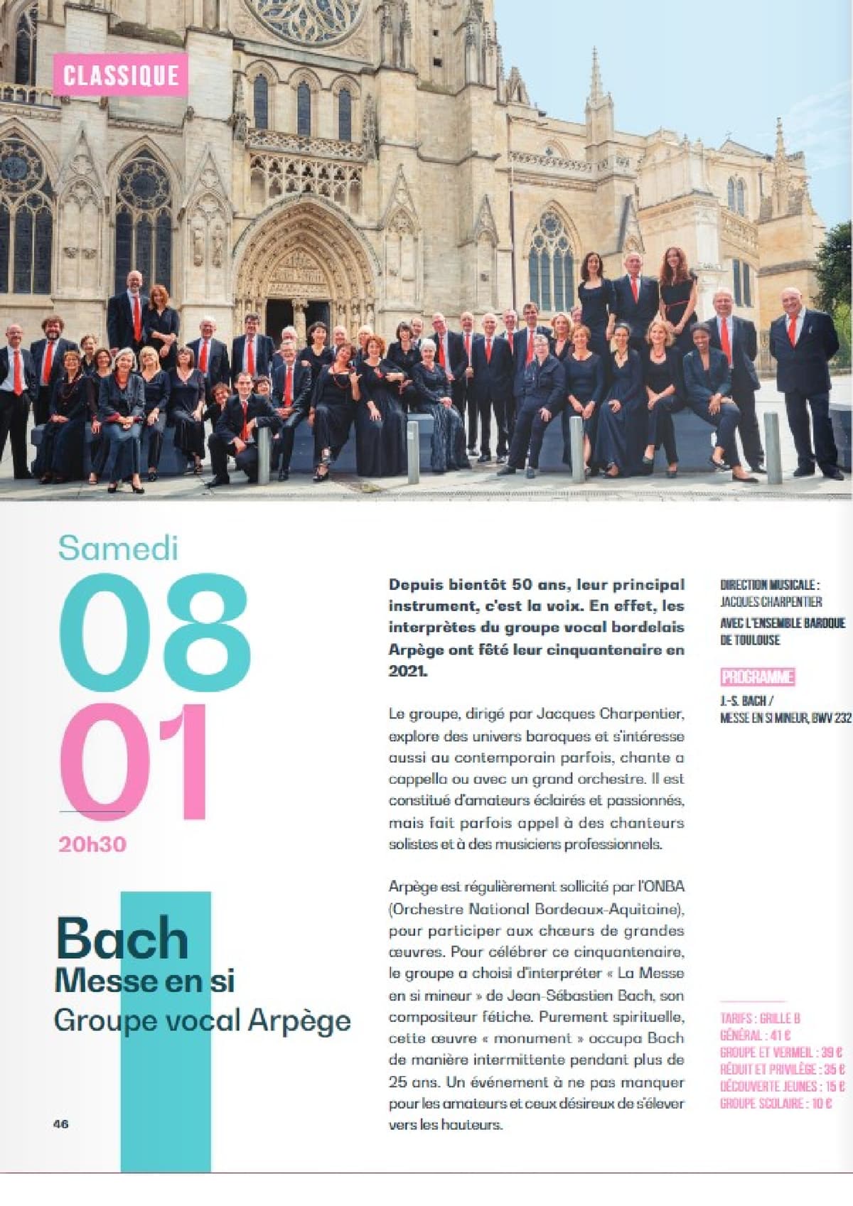 Messe en Si de J.-S. BACH