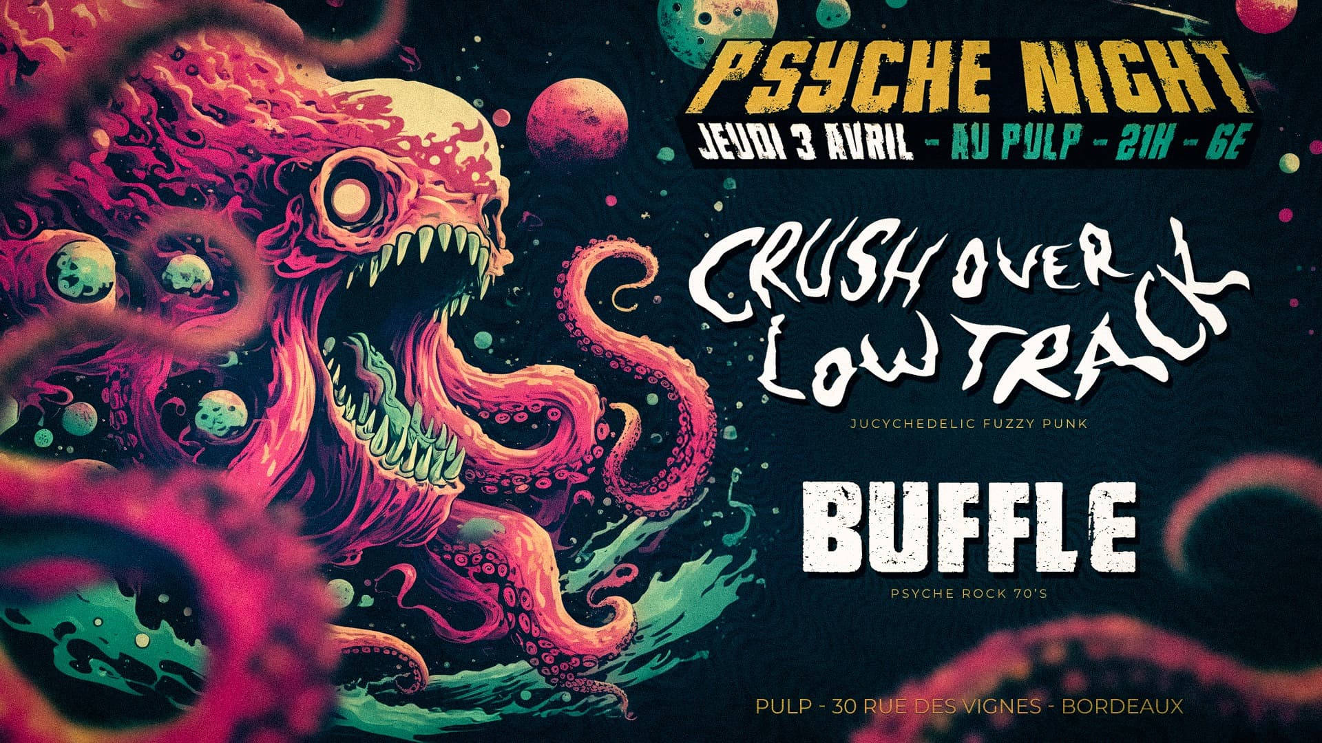 PSYCHE NIGHT - BUFFLE + CRUSH OVER LOW TRACK
