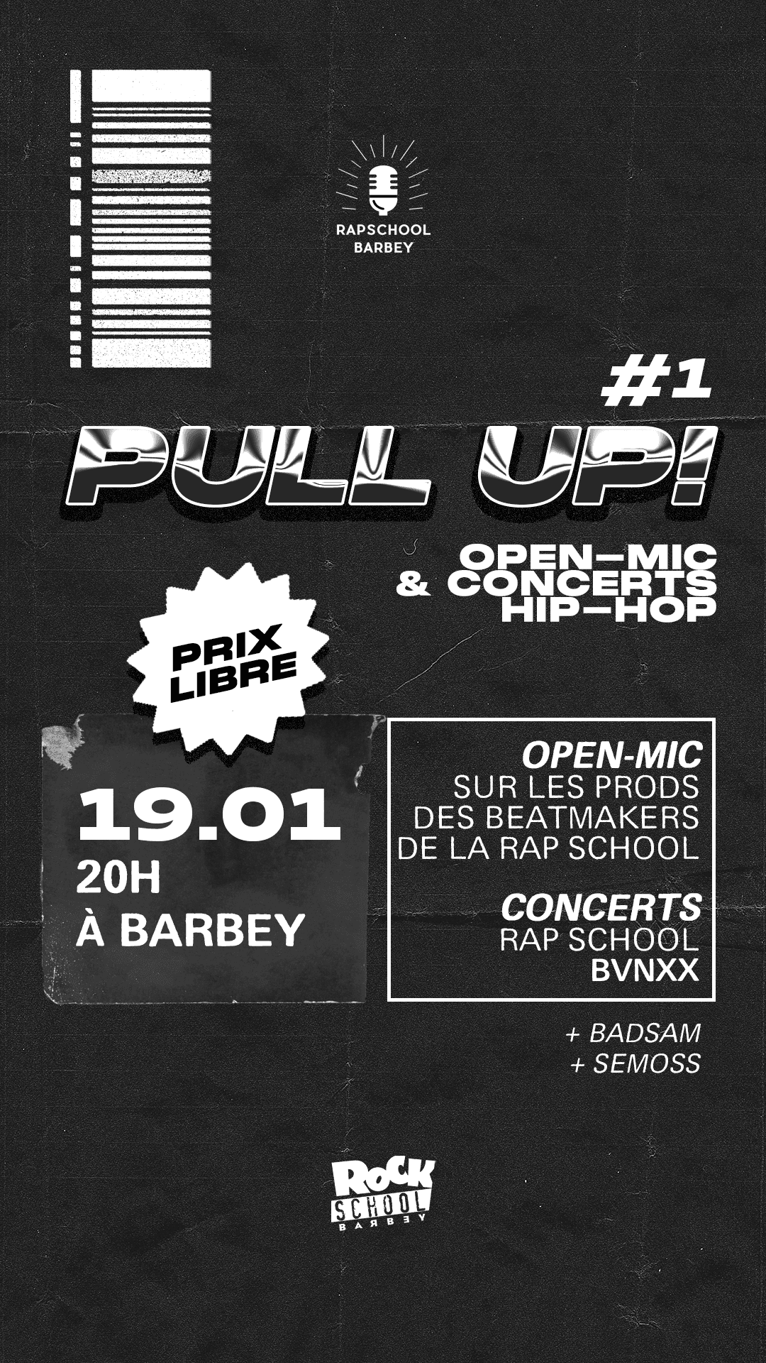Pull Up!  Open Mic et concerts Hip-Hop