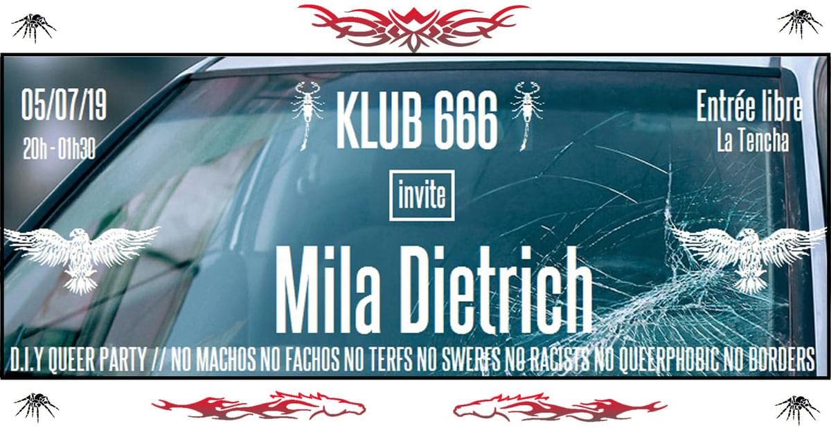 Queer party - Klub 666 invite Mila Dietrich