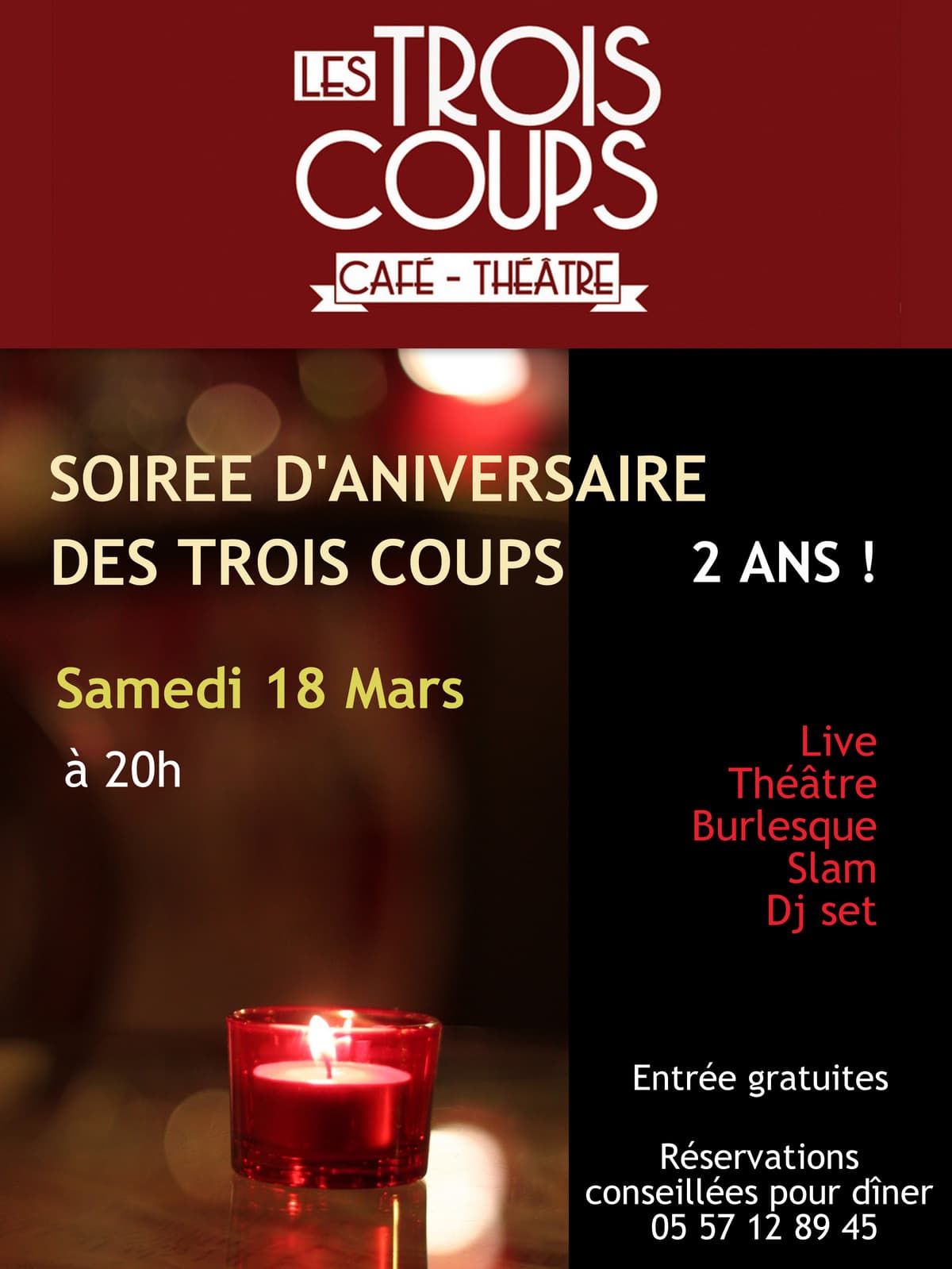 Soirée d'anniversaire des Trois Coups