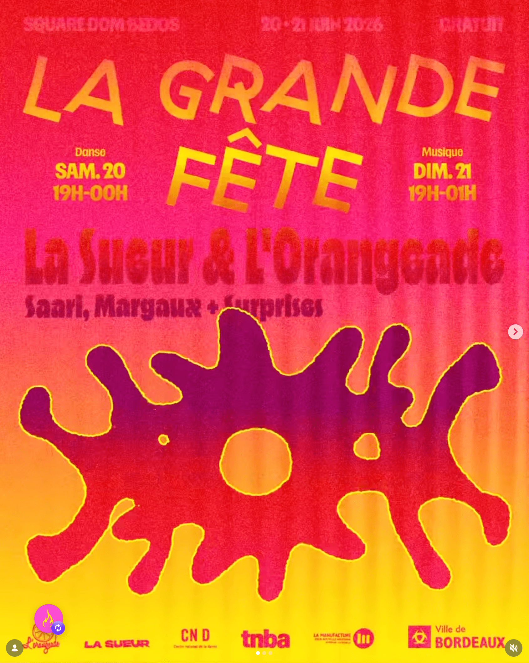 La Grande Fête : La sueur x L'Orangeade