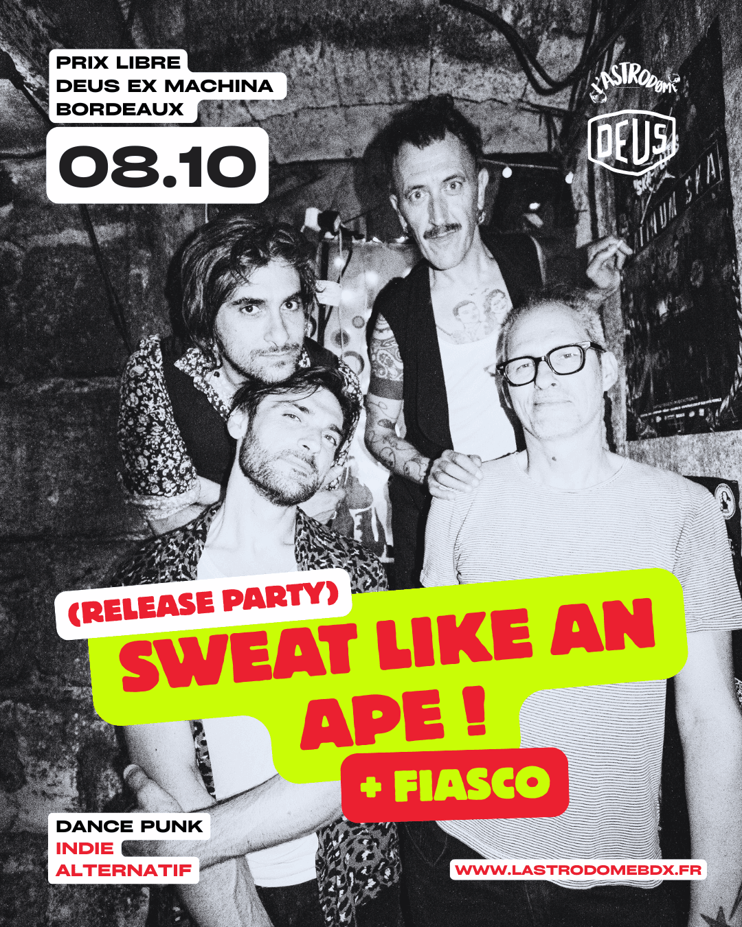 Sweat Like An Ape (Release Party) + Fiasco