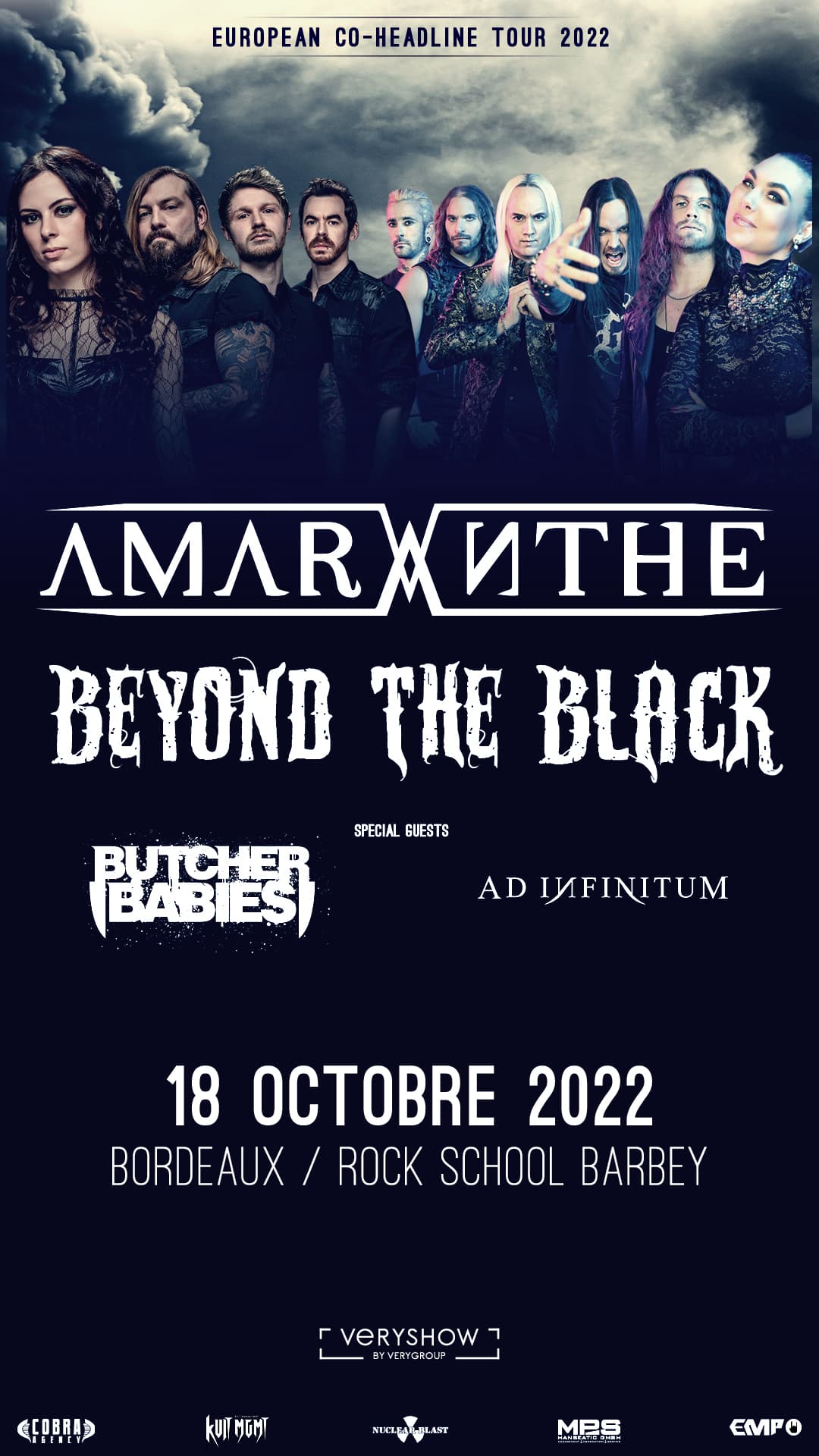 Amaranthe + Beyond The Black + BUTCHER BABIES + AD INFINITUM
