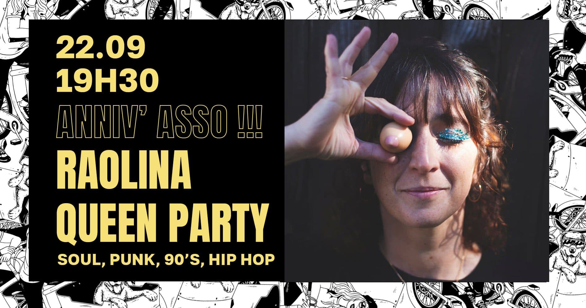 ANNIV DE L'ASSO REINE CARGO – Queen Party : DJ Raolina