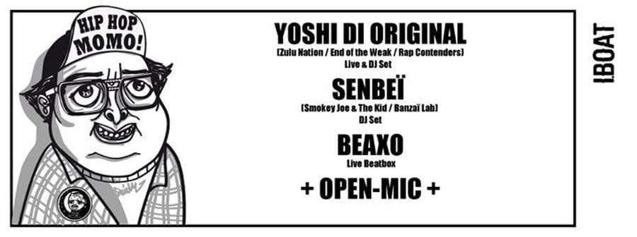 Aperoboat Hip-Hop Momo : avec Yoshi Di Original + Senbeï + Beaxo x Open-mic
