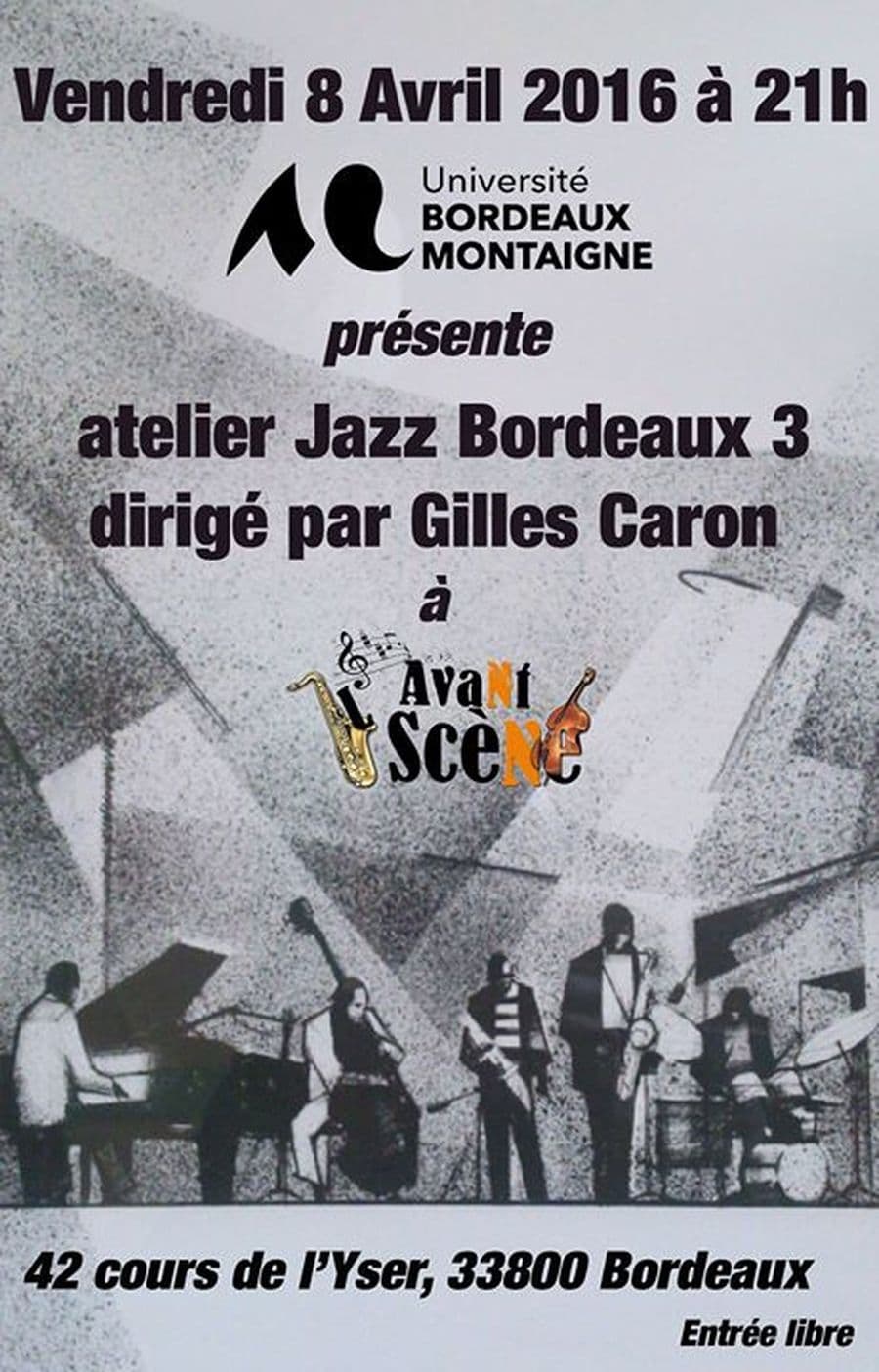 Atelier Jazz Bordeaux Montaigne dirigé par Gilles Caron