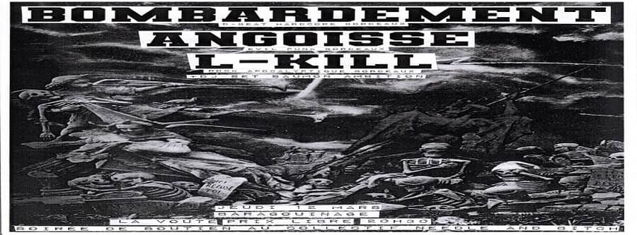Bombardement + Angoisse + L-Kill + DJ set Saumon Ambition