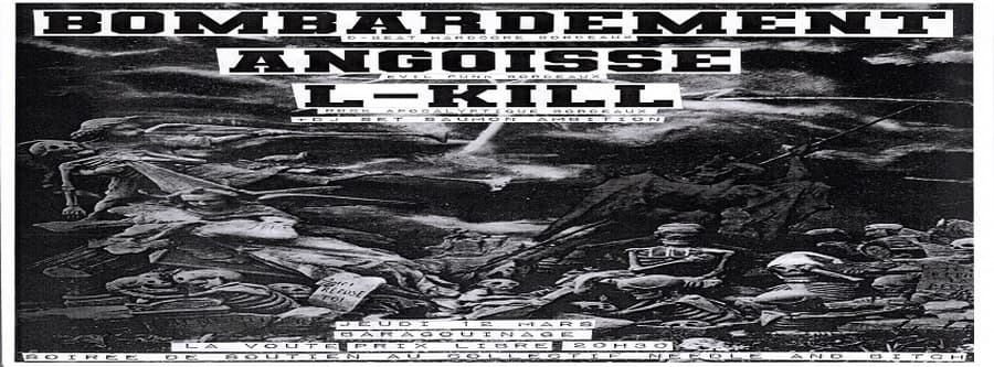 Bombardement + Angoisse + L-Kill + DJ set Saumon Ambition