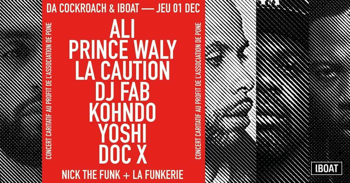 BOOM BAP DA BOAT : concert caritatif avec Ali, La Caution, Prince Waly, Kohndo...