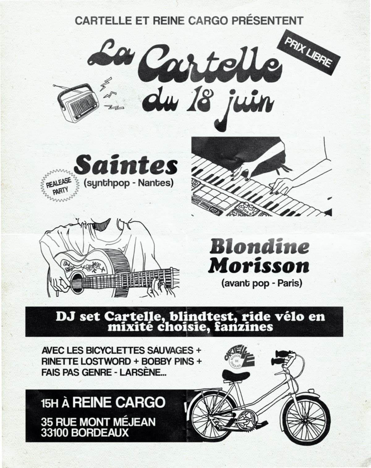Cartelle du 18 Juin - Concerts, DJs, Blind test…
