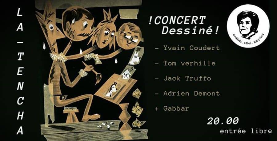 Concert dessiné à huit mains - musique de Gabbar
