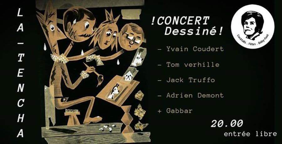 Concert dessiné à huit mains - musique de Gabbar