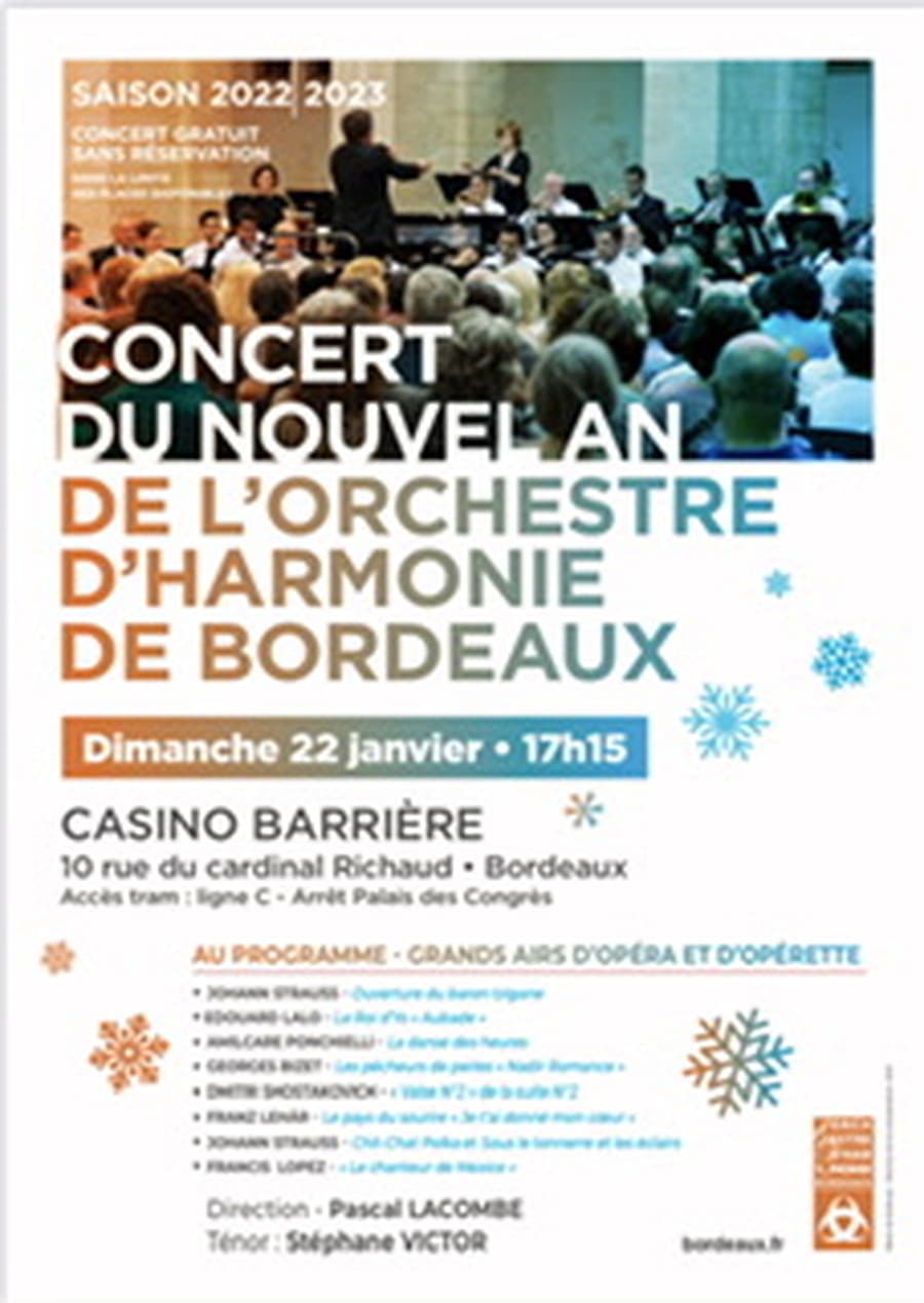 Concert du Nouvel An de l’Orchestre d’Harmonie de Bordeaux
