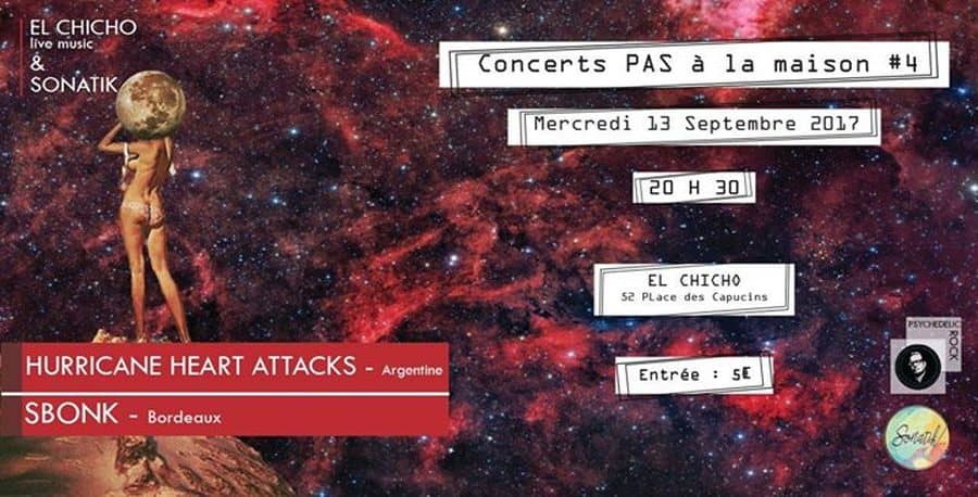 Concert pas à la maison #4 : avec Sbonk + Hurricane Heart Attacks