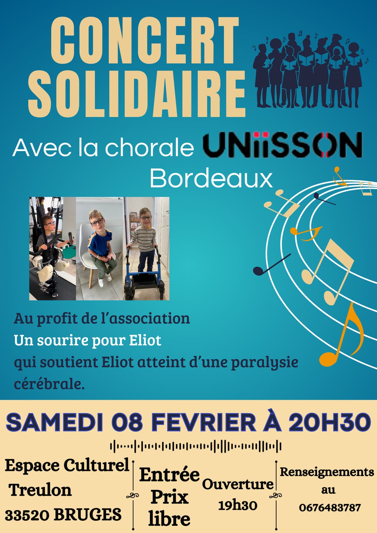 Concert solidaire au profit de l'association Un sourire pour Eliot